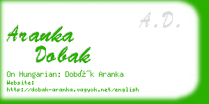 aranka dobak business card